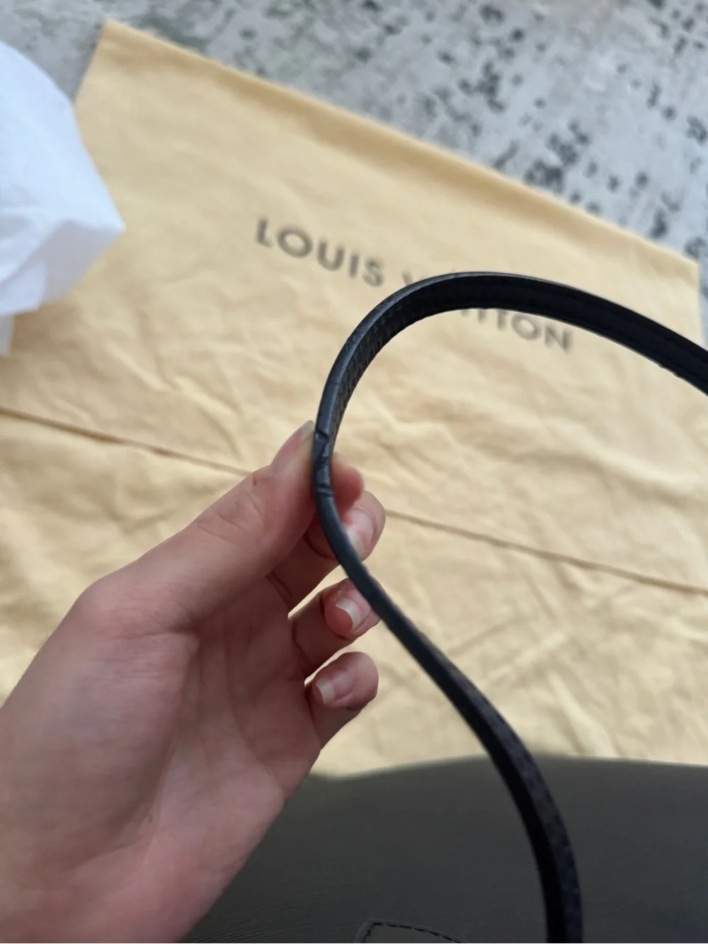Louis Vuitton Black Epi Neverfull Tote